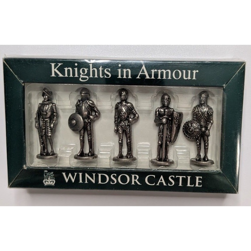 Knights in Armour Windsor Castle Silver Pewter Miniatures Set 1901